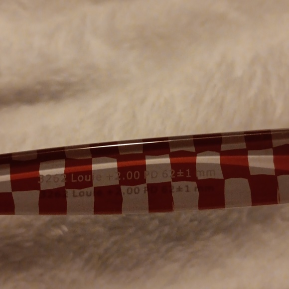 Peepers Glasses +2.00 burgundy w glass case - Picture 3 of 6